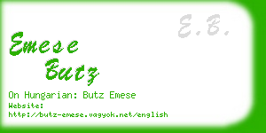 emese butz business card